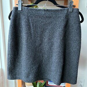 J. Jill Dark Gray Teddy/Sweater Mini Skirt - Size 6